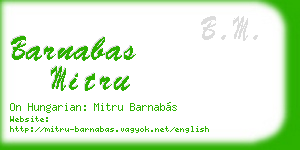 barnabas mitru business card